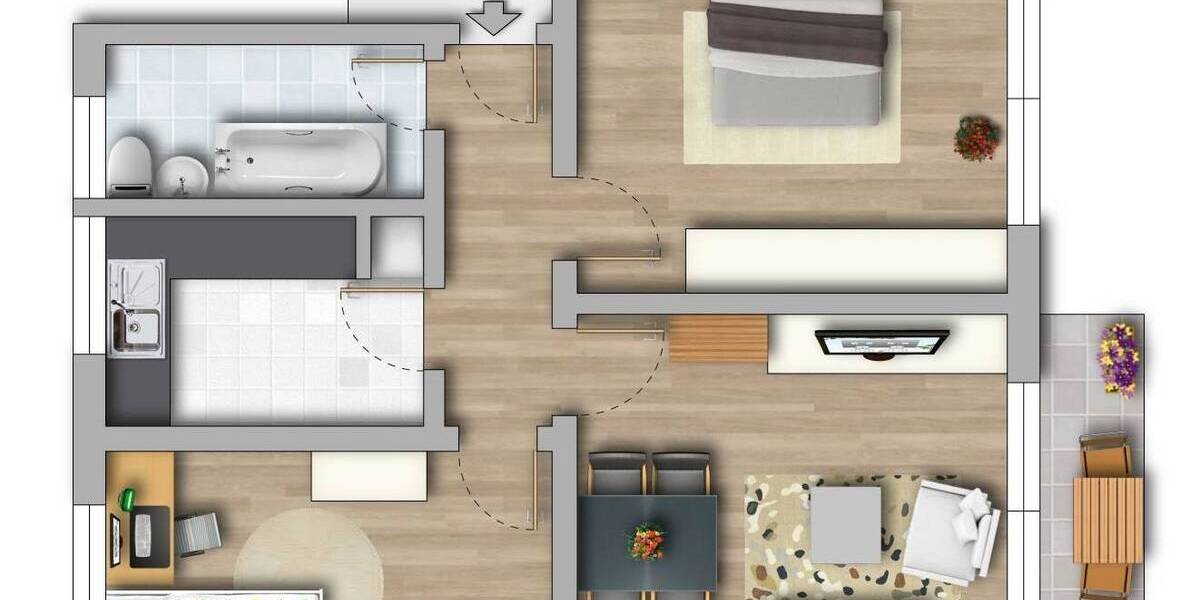 Etagenwohnung Halle (Saale) Südliche Neustadt - 3 Zimmer, 60 m&sup2;, 347&euro; | Angebot:26816847