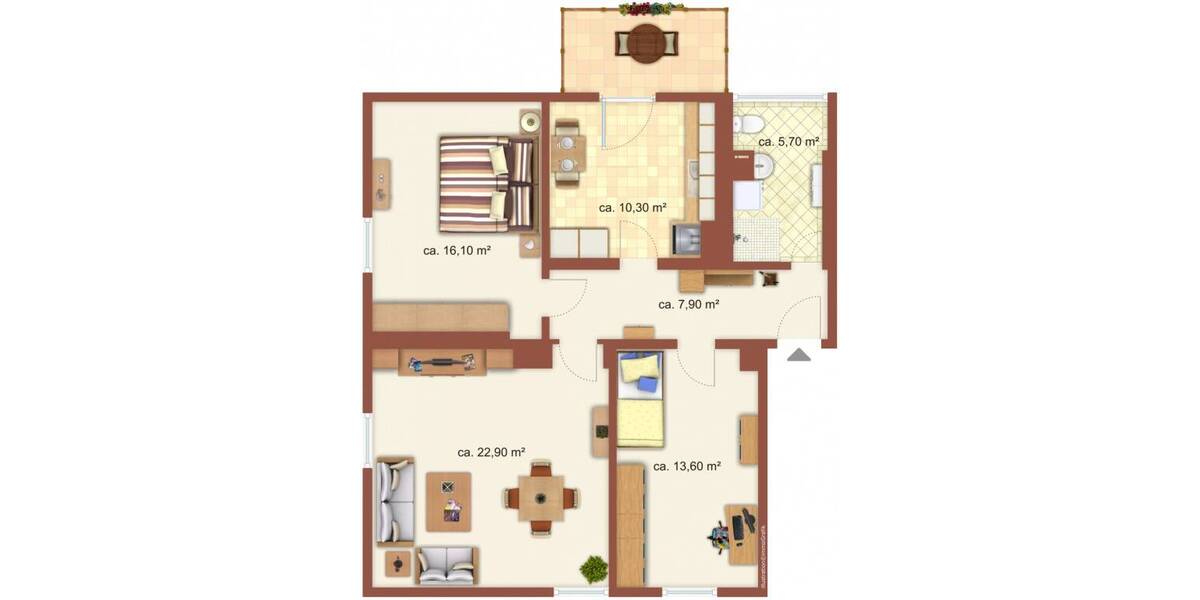 Etagenwohnung Halle Lutherplatz - 3 Zimmer, 80 m&sup2;, 700&euro; | Angebot:26766698