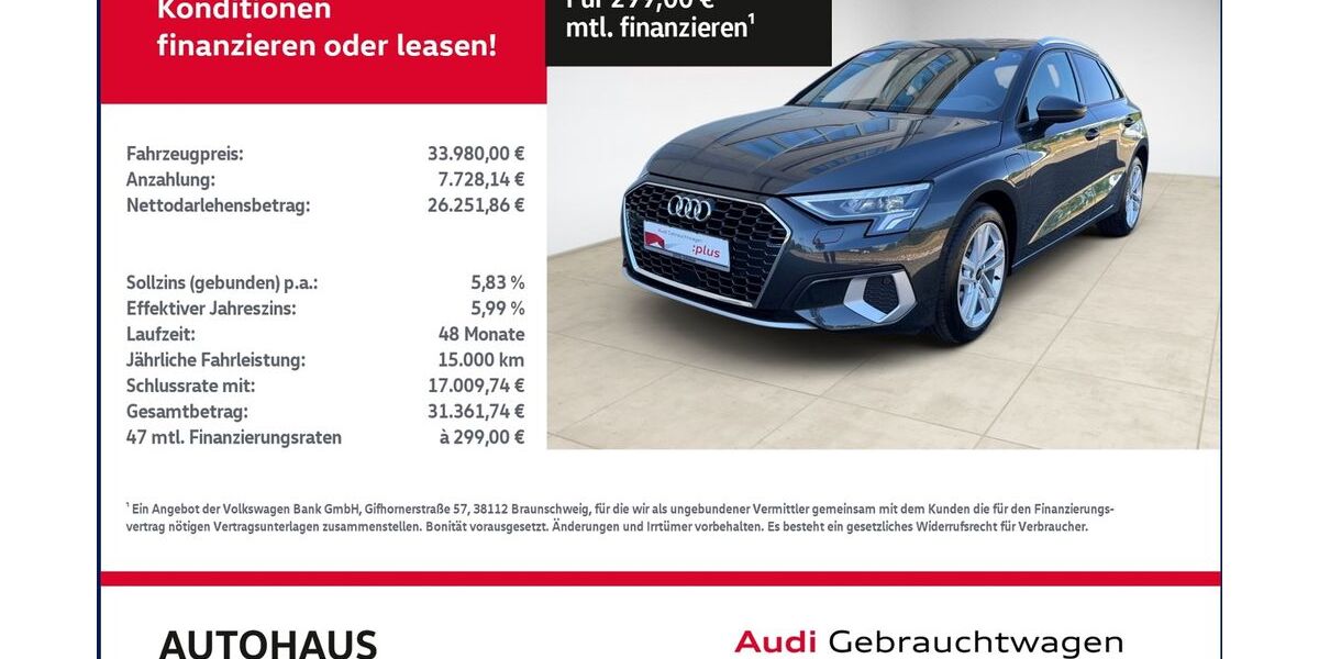 Audi A3 4.201 km 33.979 &euro; Bitterfeld-Wolfen 06749