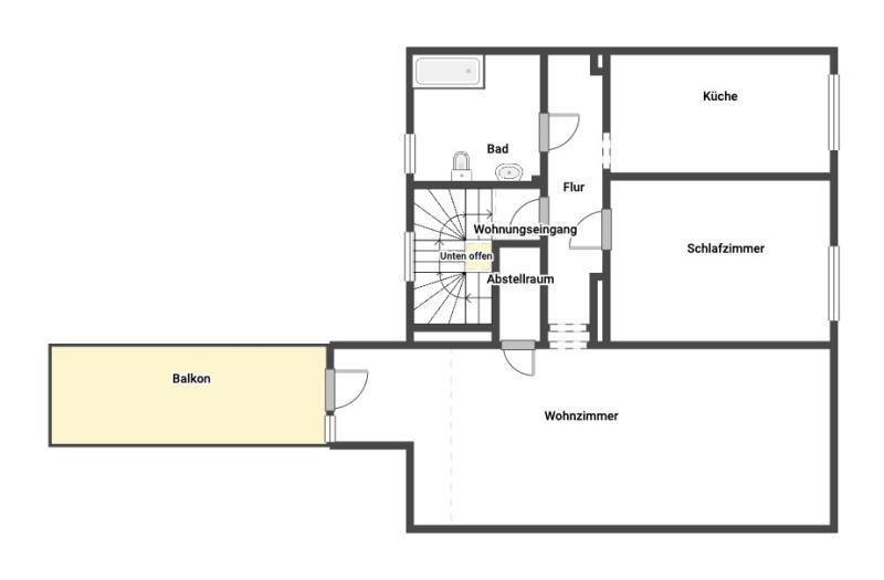 schöner Wohnen mit der WGK... im Zentrum von Köthen in der Ludwigstraße mit Dachterrasse 2 zimmer