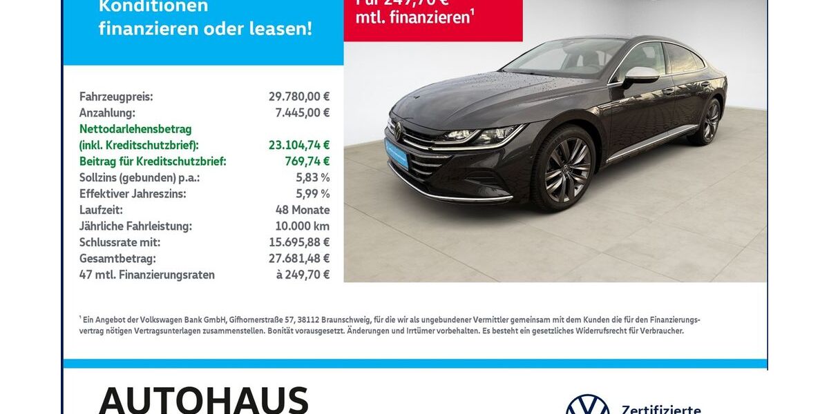 VW Arteon 30.252 km 28.980 &euro; Bitterfeld-Wolfen 06749