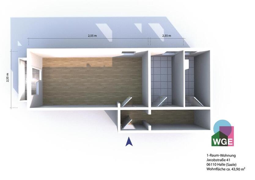 1-Zimmer-Wohnung in der südlichen Innenstadt zimmer