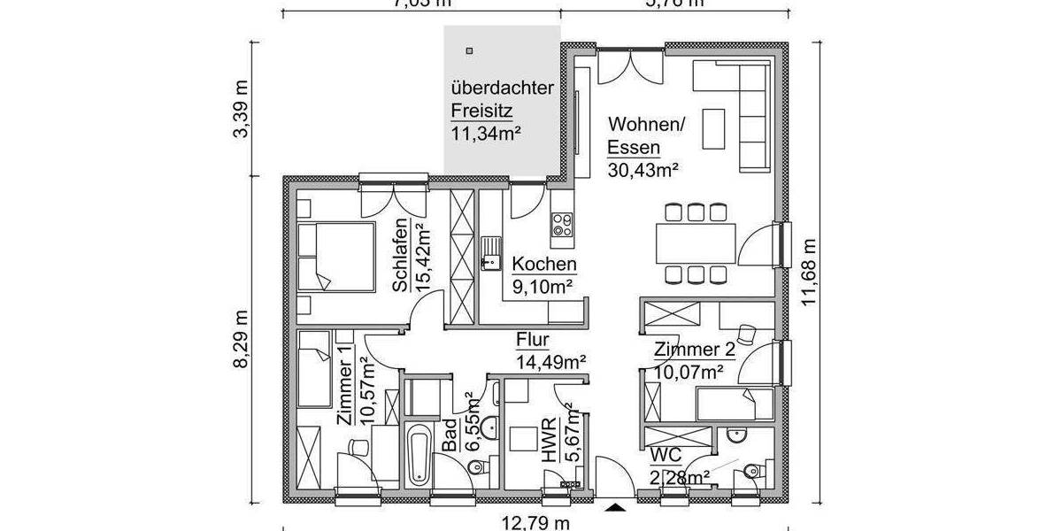 Bungalow Bad Dürrenberg Nempitz - 4 Zimmer, 115 m&sup2;, 307.350&euro; | Angebot:25836890