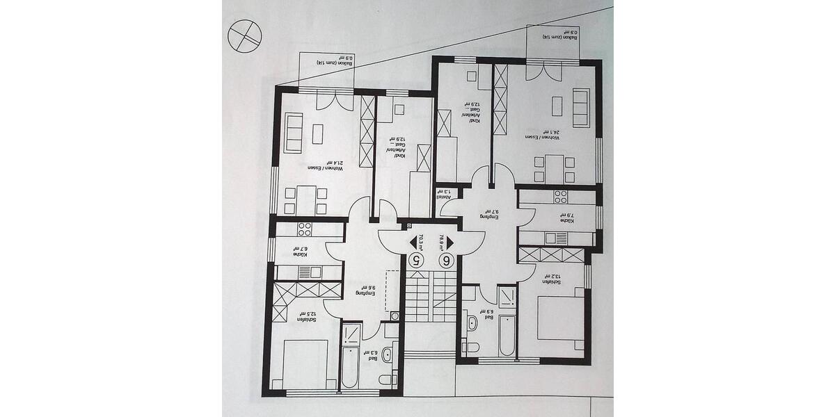 Dachgeschoßwohnung Halle (Saale) Dölau - 2 Zimmer, 70 m&sup2;, 180.000&euro; | Angebot:26129852