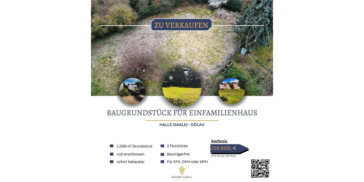 Grundstück Halle / Dölau Dölau - 215.000&euro; | Angebot:25997346