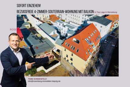 *bezugsfrei* Moderne 4-Zimmer Souterrain- Wohnung in Top Lage in Merseburg