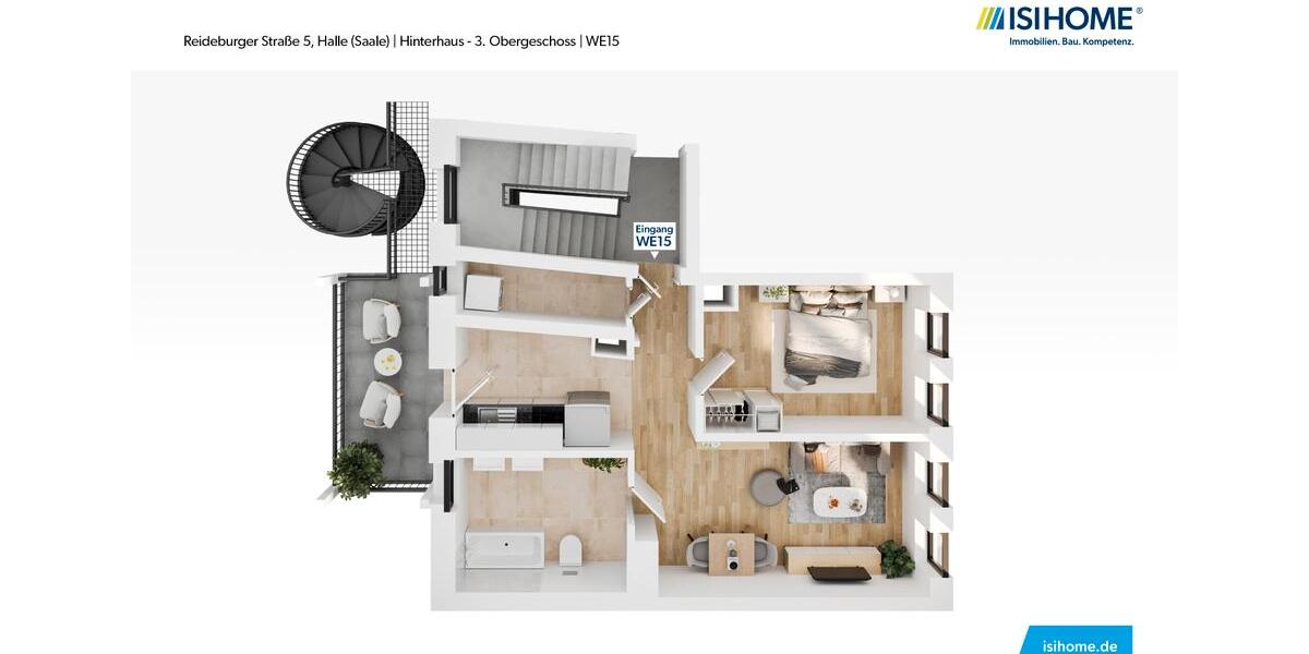 Etagenwohnung Halle (Saale) Büschdorf - 2 Zimmer, 72 m&sup2;, 716&euro; | Angebot:26058631