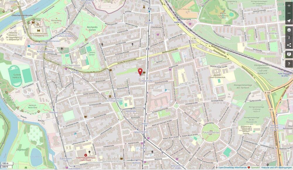 Etagenwohnung Halle (Saale) Giebichenstein - 2 Zimmer, 69 m&sup2;, 179.000&euro; | Angebot:26569317