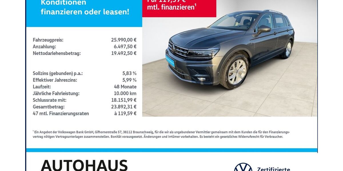 VW Tiguan 81.877 km 25.880 &euro; Bitterfeld-Wolfen 06749