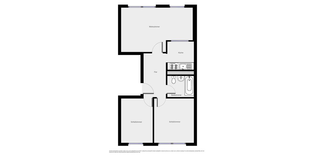 Etagenwohnung Halle (Saale) Halle-Neustadt - 3 Zimmer, 56 m&sup2;, 289&euro; | Angebot:25714330