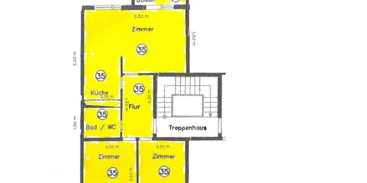 Etagenwohnung Halle (Saale) Nietleben - 3 Zimmer, 56 m&sup2;, 309&euro; | Angebot:26334842