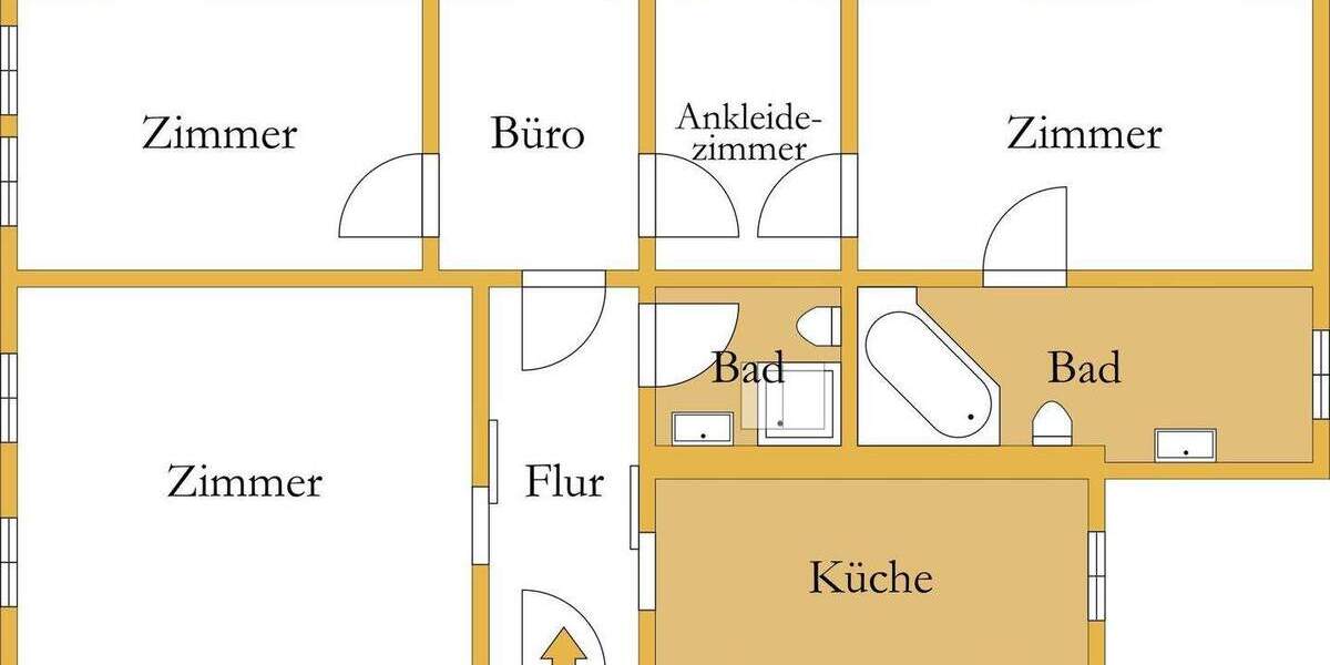 Etagenwohnung Köthen (Anhalt) Köthen - 3 Zimmer, 92 m&sup2;, 515&euro; | Angebot:26796216