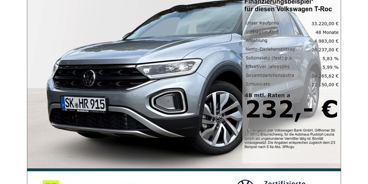 VW T-Roc 7.500 km 33.220 &euro; Leuna 06237