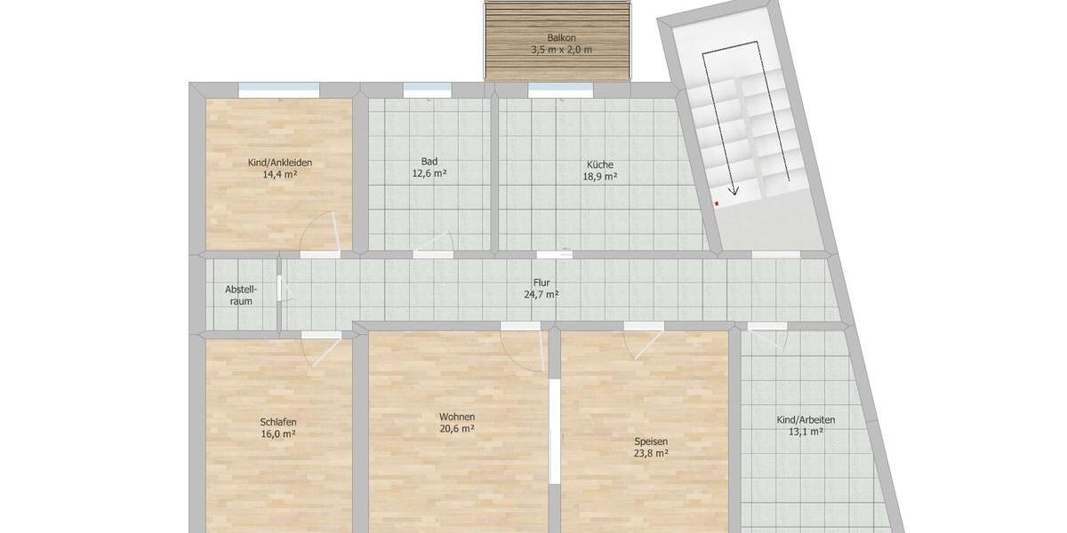 Etagenwohnung Merseburg - 5 Zimmer, 147 m&sup2;, 1.900&euro; | Angebot:26021678