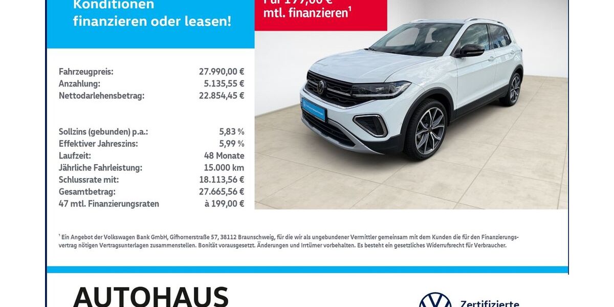 VW T-Cross 19.855 km 27.480 &euro; Bitterfeld-Wolfen 06749