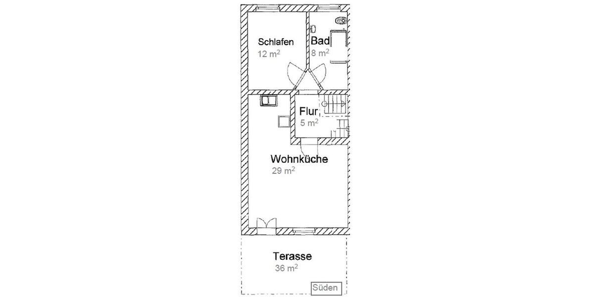 Erdgeschoßwohnung Halle (Saale) Damaschkestraße - 2 Zimmer, 72 m&sup2;, 535&euro; | Angebot:26439123