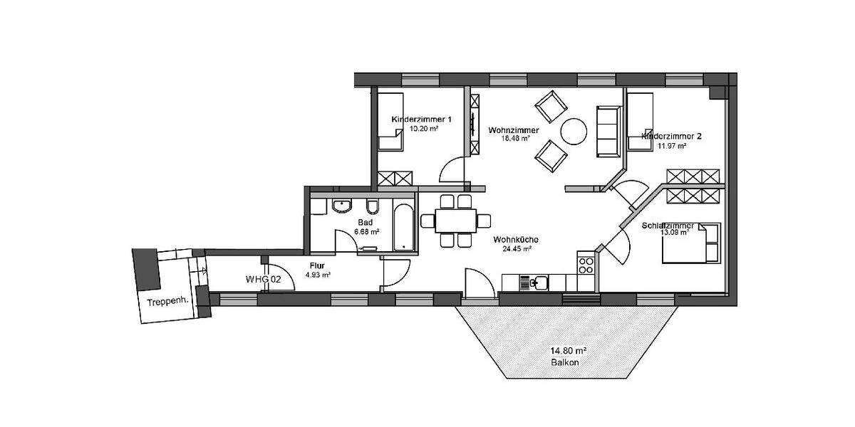 Dachgeschoßwohnung Eisleben (Lutherstadt) - 4 Zimmer, 97 m&sup2;, 740&euro; | Angebot:26348034