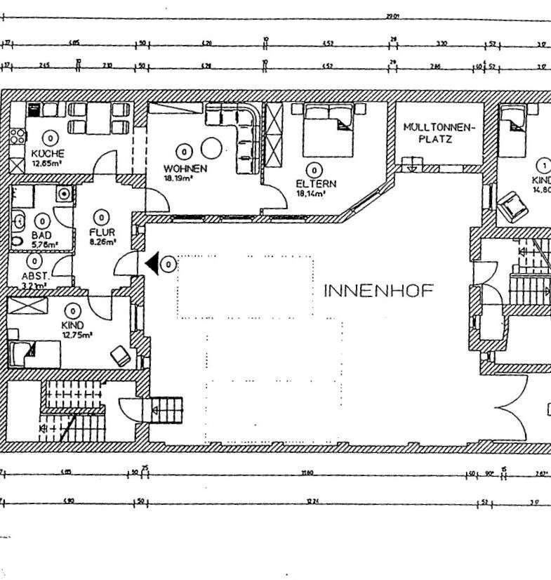 5% - Rendite: Solide Kapitalanlage in der südlichen Innenstadt 3 zimmer