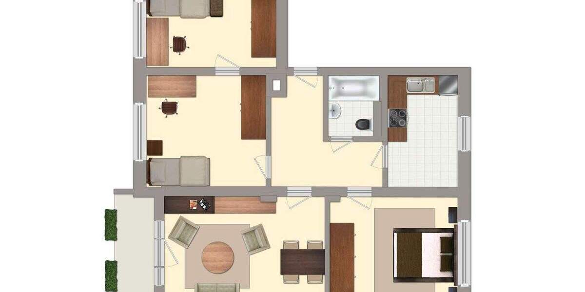 Etagenwohnung Merseburg - 4 Zimmer, 73 m&sup2;, 476&euro; | Angebot:25938748