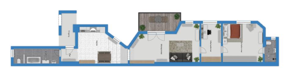 Erdgeschoßwohnung Halle (Saale) Damaschkestraße - 3 Zimmer, 94 m&sup2;, 895&euro; | Angebot:26095015