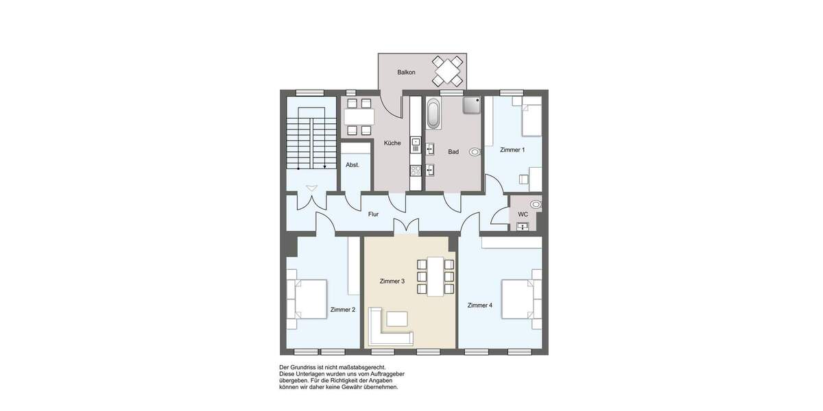Etagenwohnung Halle (Saale) Innenstadt - 4 Zimmer, 128 m&sup2;, 350.460&euro; | Angebot:24547298