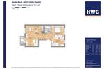 Etagenwohnung Halle (Saale) Dölau - 3 Zimmer, 57 m&sup2;, 400&euro; | Angebot:26624980