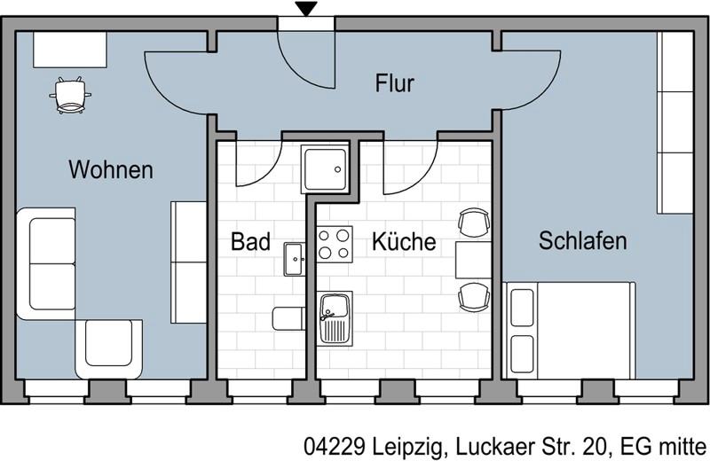 Frisch renoviert und bezugsfertig - 2 Zimmer, Küche, Bad!