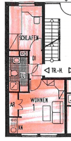 Etagenwohnung Salzatal Schiepzig - 2 Zimmer, 28 m&sup2;, 260&euro; | Angebot:26170298