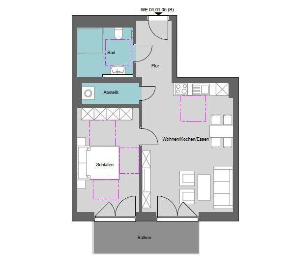 Etagenwohnung Delitzsch - 2 Zimmer, 58 m&sup2;, 759&euro; | Angebot:22893416