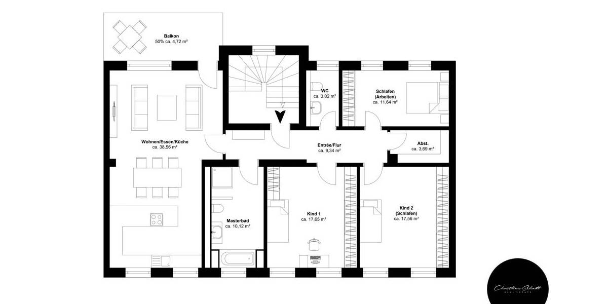 Etagenwohnung Markranstädt - 4 Zimmer, 116 m&sup2;, 1.200&euro; | Angebot:26928762