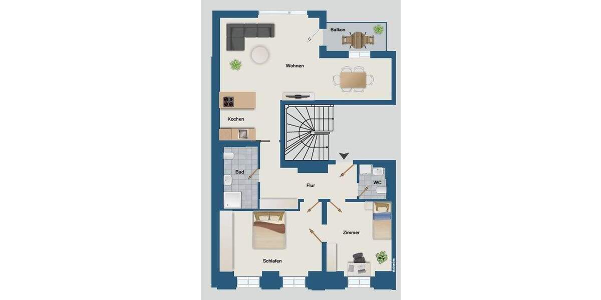 Etagenwohnung Halle Altstadt - 3 Zimmer, 88 m&sup2;, 1.241&euro; | Angebot:24182426