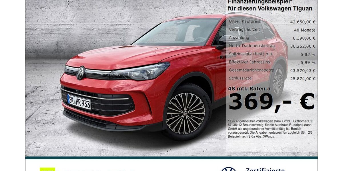 VW Tiguan 9.700 km 39.840 &euro; Leuna 06237