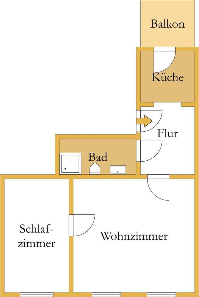 Gemütliche 2-Zimmer-Wohnung mit Balkon