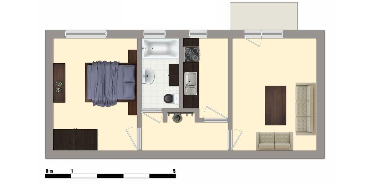 Etagenwohnung Merseburg - 2 Zimmer, 47 m&sup2;, 300&euro; | Angebot:25374789