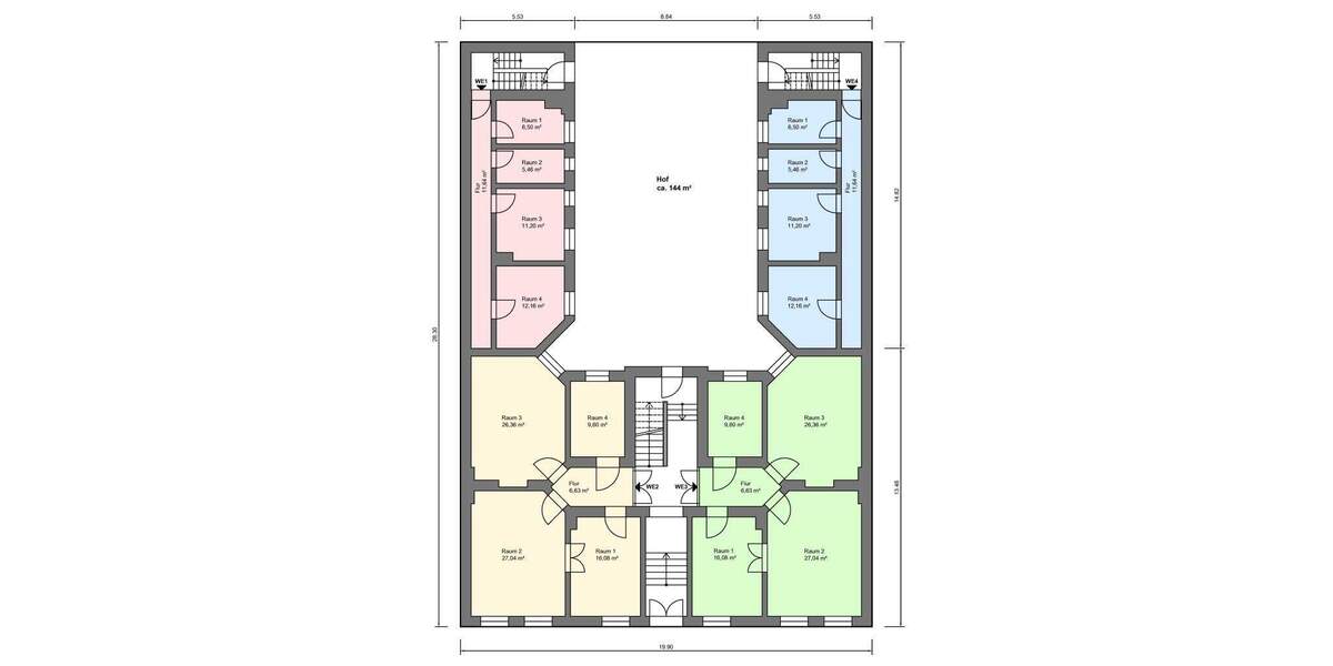 Mehrfamilienhaus, Wohnhaus Halle (Saale)-Südliche Innenstadt Innenstadt - 7 Zimmer, 1.100.000&euro; | Angebot:25374681