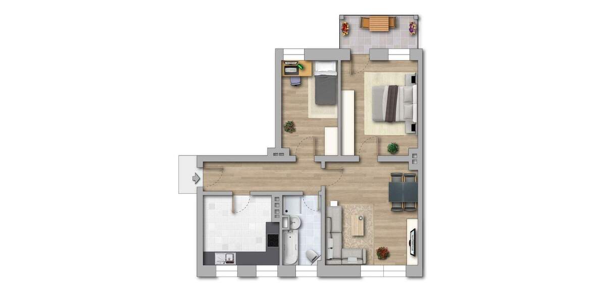 Etagenwohnung Merseburg - 3 Zimmer, 71 m&sup2;, 427&euro; | Angebot:25800673