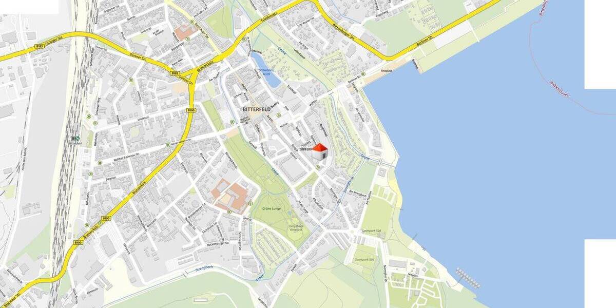 Etagenwohnung Bitterfeld-Wolfen Bitterfeld - 2 Zimmer, 49 m&sup2;, 565&euro; | Angebot:26824702