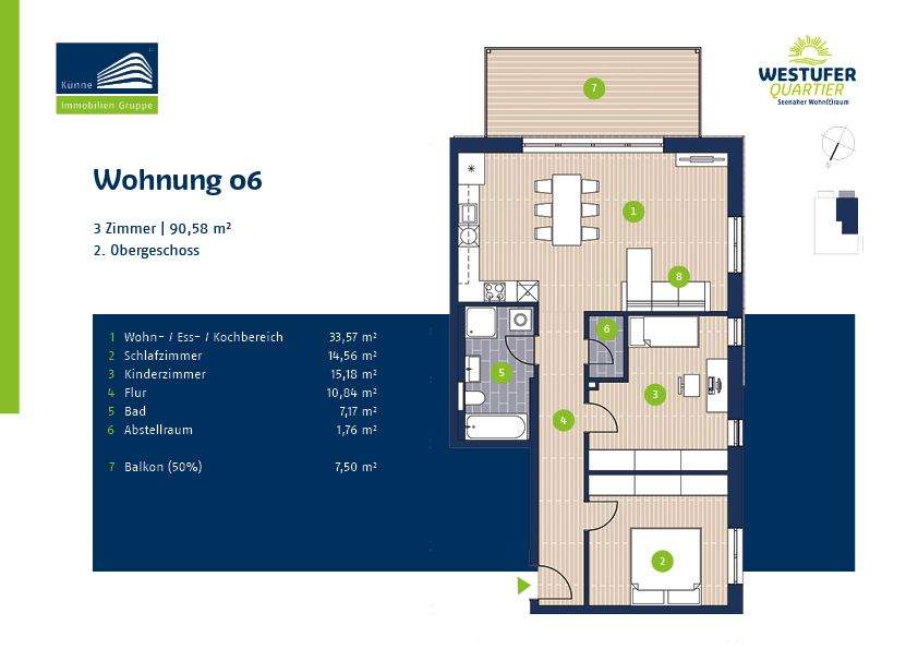 Etagenwohnung Markranstädt - 3 Zimmer, 90 m&sup2;, 410.600&euro; | Angebot:25998983