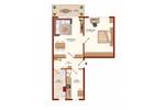 Etagenwohnung Bad Dürrenberg Lennewitz - 2 Zimmer, 49 m&sup2;, 310&euro; | Angebot:26833571