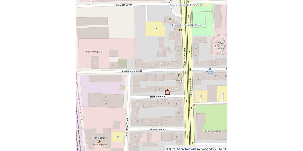 Etagenwohnung Halle (Saale) Büschdorf - 2 Zimmer, 61 m&sup2;, 460&euro; | Angebot:26232290