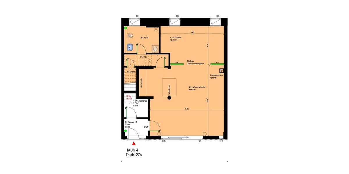 Erdgeschoßwohnung Halle (Saale) Dölau - 2 Zimmer, 73 m&sup2;, 890&euro; | Angebot:24695568