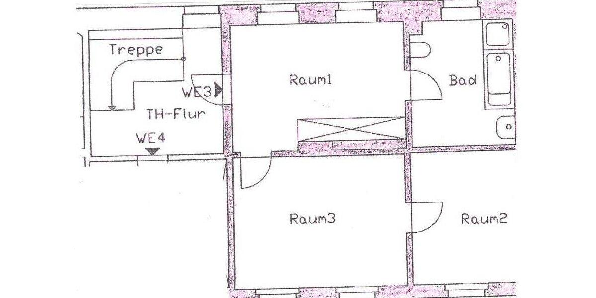 Etagenwohnung Bad Lauchstädt - 2 Zimmer, 51 m&sup2;, 392&euro; | Angebot:26311535