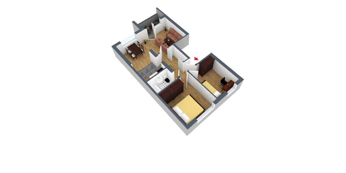 Etagenwohnung Halle (Saale) Nietleben - 3 Zimmer, 57 m&sup2;, 332&euro; | Angebot:26292734