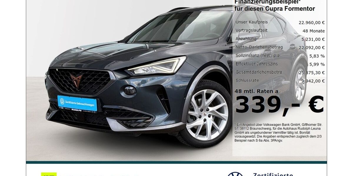 Cupra Formentor 43.350 km 22.960 &euro; Leuna 06237