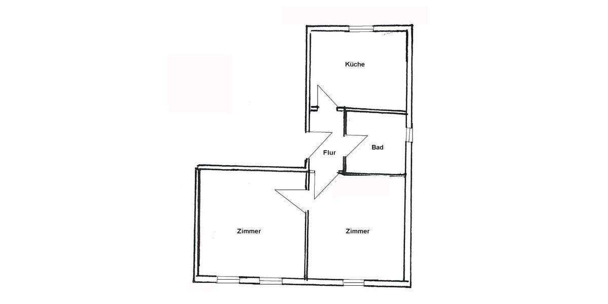 Etagenwohnung Halle (Saale) Nietleben - 2 Zimmer, 41 m&sup2;, 310&euro; | Angebot:26619861