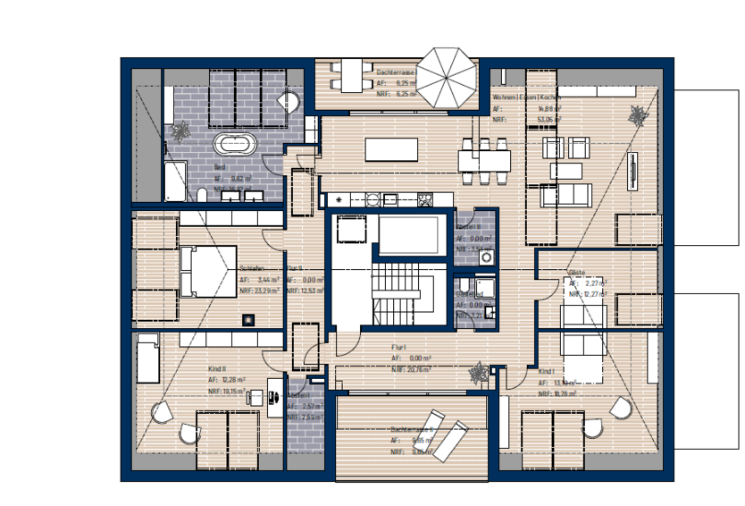 Einmalige Gelegenheit: 5-Raum-Traumwohnung Penthouse am Kulkwitzer See mit 2 Dachterrassen 5 zimmer