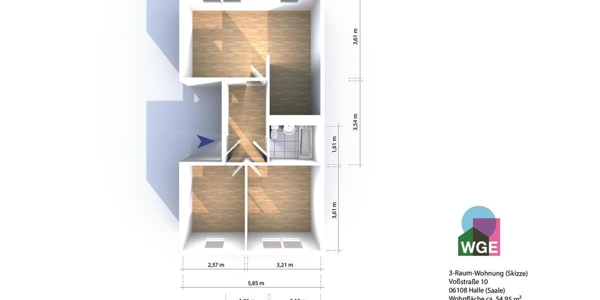 Platz zum kreativ werden! 3 zimmer