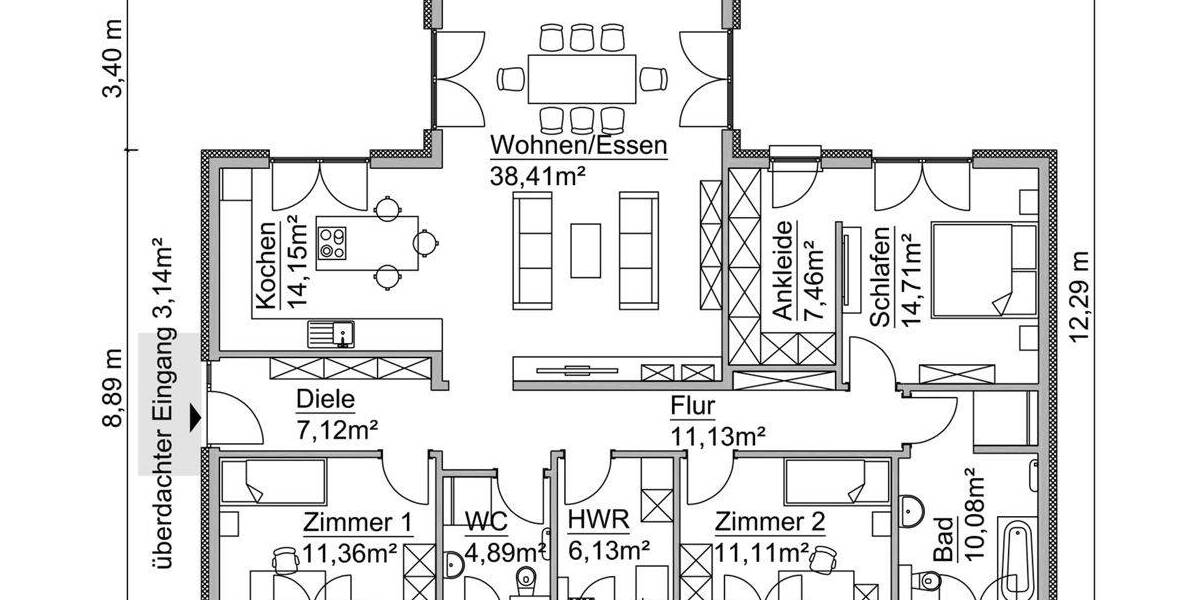 Bungalow Wiedemar - 4 Zimmer, 139 m&sup2;, 431.790&euro; | Angebot:26909834