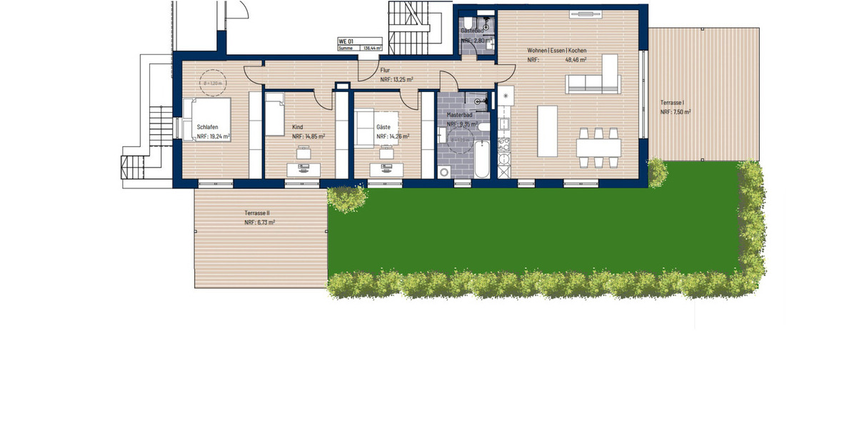 Etagenwohnung Markranstädt - 4 Zimmer, 136 m&sup2;, 649.200&euro; | Angebot:25997399