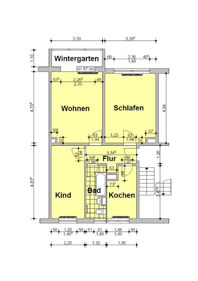 Schicke 3-Raumwohnung mit Blick ins Grüne zu vermieten zimmer